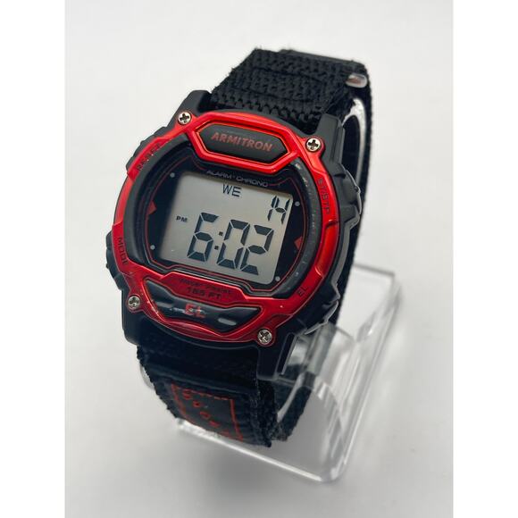 Armitron EL Pro Sports Men Multifunction Sorts Digital Watch 39mm Timer WR 165ft - Picture 4 of 7